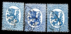 Finland 91 Used (3 Color Shades)