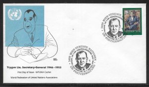 UN Vienna 67 Trygve Lee WFUNA Cachet FDC First Day Cover