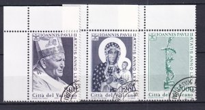 2000 - VATICAN - Scott #1153-1155 - used