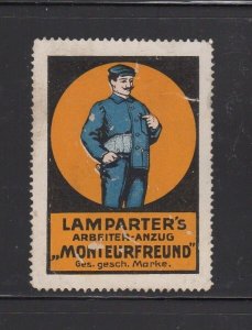 German Advertising Stamp- Lamparter's Work Attire - Fitter Friend