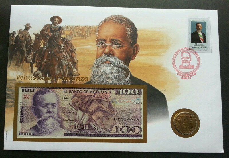 Mexico President 1996 FDC (banknote coin cover) *rare