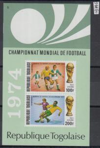 XG-Y971 TOGO IND - Football, 1974 Munich '74 World Cup Imperf. MNH Sheet