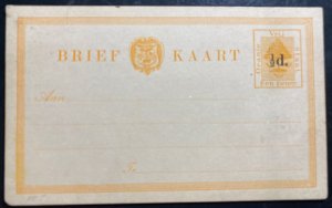 Mint Orange River Colony Postal Stationery Postcard 1891