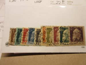 German States BAVARIA Scott 77-85 USED Lot11 Cat $22.90