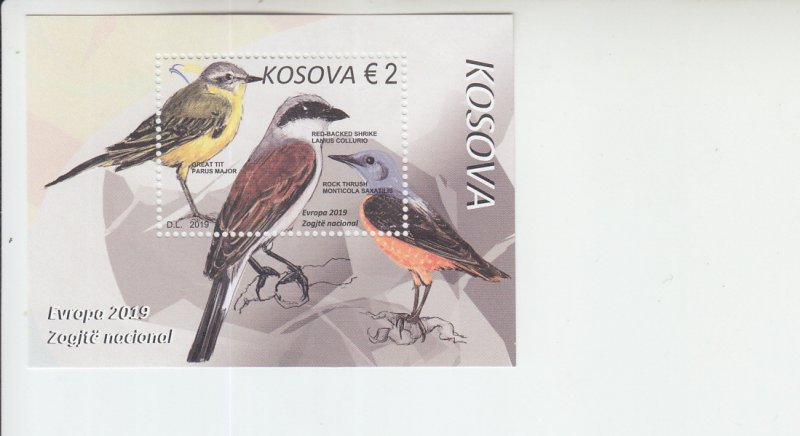 2019 Kosovo Birds Europa SS (Scott NA) MNH