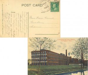 United States U.S. R.P.O.'s Bos. Spring. & N.Y. 1909 80-M-8  PPC (R. Wallace ...