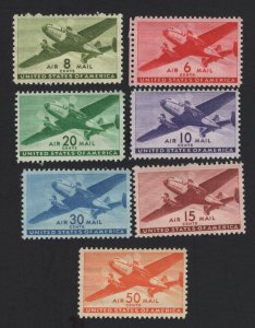 United States MINT Scott Number C25-C31  MLH  VF  #H1 - BARNEYS