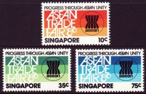 SINGAPORE SC#360-362 ASEAN TRADE FAIR SET (1980) MNH
