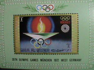 ​UMM-AL-QIWAIN-1972- 20TH OLYMPIC GAMES MUNCHEN'72-WEST GERMANY MNH S/S-VF