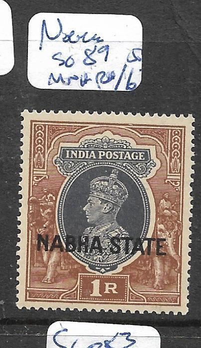 INDIA NABHA  (PP2905B)  KGVI  1R  SG 89     MNH