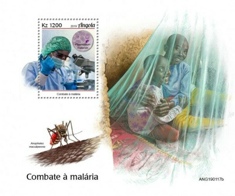 Angola - 2019 Fight Against Malaria - Stamp Souvenir Sheet - ANG190117b