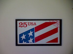 United States, Scott #2475, used(o), 1990, Flag, 25¢, red, white, and blue