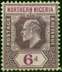 Northern Nigeria 1906 6d Dull Purple & Violet SG25b Chalk Fine MM