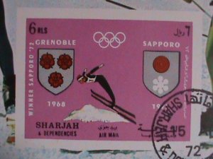 1972 SHARJAH  WINTER OLYMPIC SOUVENIR SHEET,