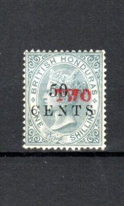 Britisch Honduras 1888  Zwei  Auf 50c Zuschlag Sg 35 Mlh