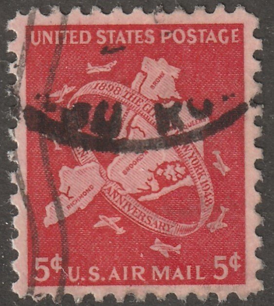 USA, Scott#C38,  used, hinged, air mail, single, plane