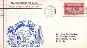 1940, 1st Flt., FAM-19, Clipper Flt., Los Angeles, CA to Auckland, NZ (38969)