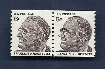 1305 6c Franklin D. Roosevelt coil pair  VF/MNH/OG