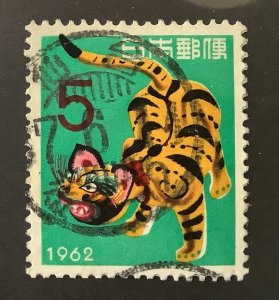 Japan 1961 Scott740 used - ‭5y, Year of the Tiger, Izumo Toy