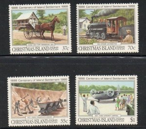 Christmas Island Sc 218-21 1988  Settlement of Island stamp set mint NH