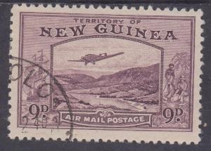 NEW GUINEA 1939 BULOLO AIRMAIL 9D USED 