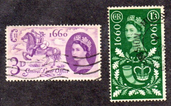 GREAT BRITIAN 375-6 USED SCV $4.25 BIN $1.45 GENERAL LETTER OFFICE