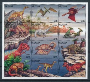 [107167] Guyana 1996 Prehistoric animals dinosaurs Brachiosaurus Sheet MNH