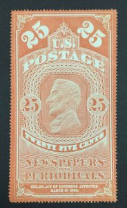 MOMEN: US STAMPS #PR3 NEWSPAPER NGAI SOUND VF+ CAT. $400+ LOT #74403