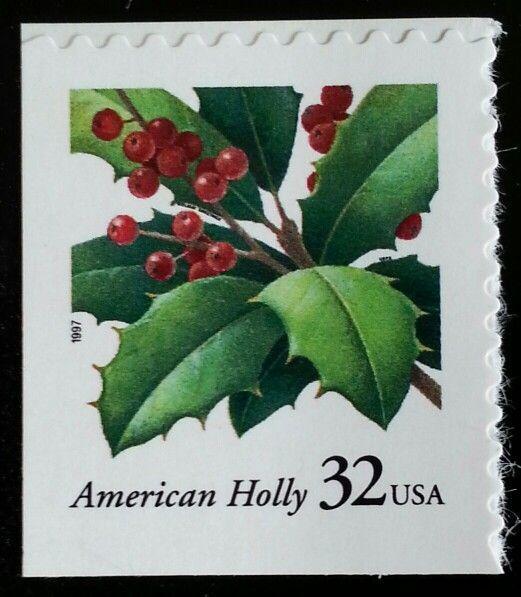 1997 32c American Holly, self-adhesive Scott 3177 Mint F/VF NH