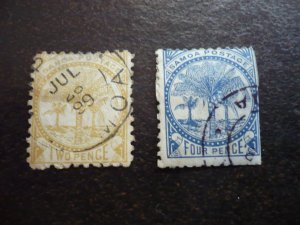 Stamps - Samoa - Scott# 13g,16 - Used Part Set of 2 Stamps