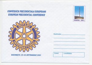 Postal stationery Romania 2001 Rotary International - European Presidential Conf