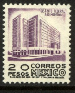 MEXICO 931, $20Pesos 1950 Def 4th Issue Fluorescent uncoated. MINT, NH. F-VF.