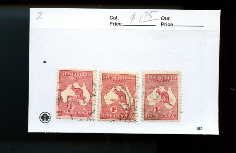 Australia #2 Used - Stamp - CAT VALUE $1.75 PICK ONE