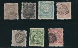 British Guiana 7 Classics Used 1863-75 SCV $271.00