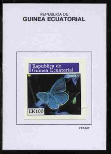 Equatorial Guinea 1976 Butterflies 100EK Plebejus proof i...