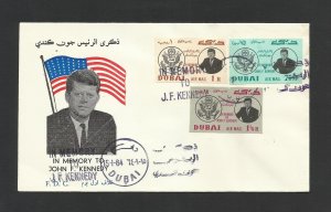 DUBAI 1964 JOHN KENNEDY MEMORIAL FDC