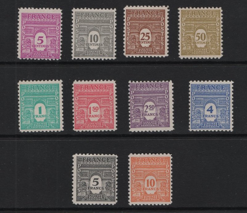 France  #475-476H   MNH  1944  Arc de Triomphe