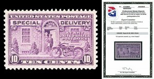 Scott E15 1927 10c Special Delivery Issue Mint Graded Superb 98 NH with PSE CERT