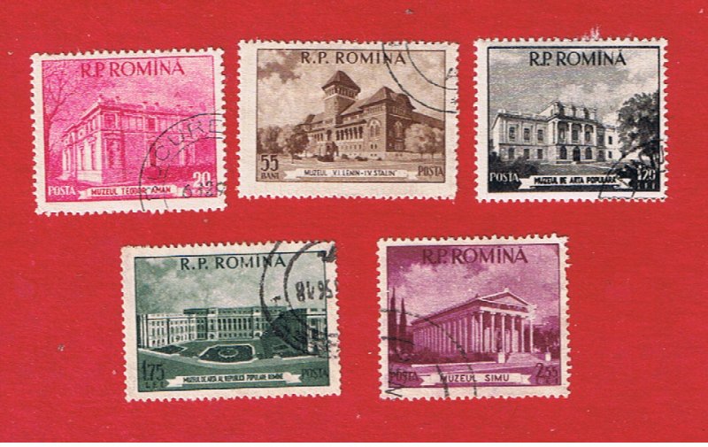 Romania #1038-1042     VF used    Museums     Free S/H