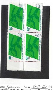 GERMANY BERLIN 9NB168-170 MNH BLOCKS OF 4 [D3]