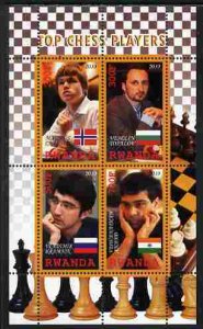 RWANDA - 2010 -  Top Chess Players #1 - Perf 4v Sheet - MNH - Private Issue