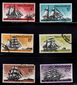 New Zealand Scott 571-576 Used tall ship set