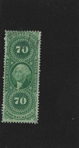 United States Scott R65 70-Cent Foreign Exchange revenue used 2021 cv $14