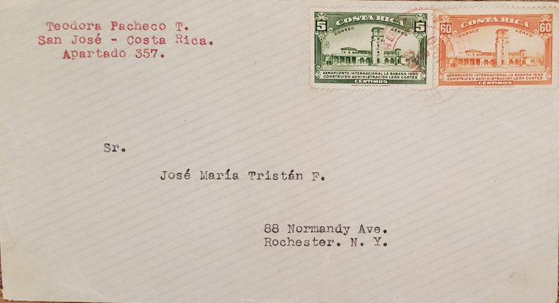 J) 1946 COSTA RICA, LA SABANA INTERNATIONAL AIRPORT 1940, BUILT BY ADMINISTRATIO