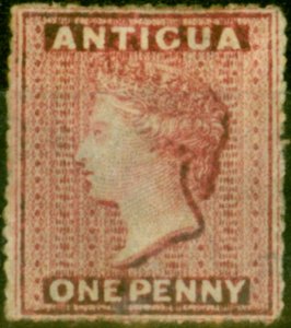 Antigua 1864 1d Dull Rose SG6 Good Mtd Mint 