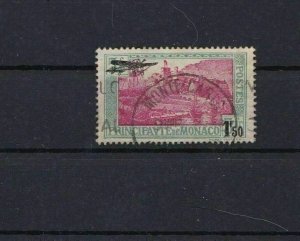 MONACO 1933 SURCHARGE  AIR STAMP WITH  MONTE CARLO CANCEL  REF 6831