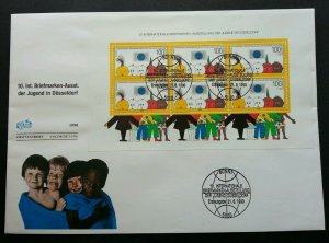 Germany Youth Exhibition 1990 Children Child Race Hormony Friendship (FDC)