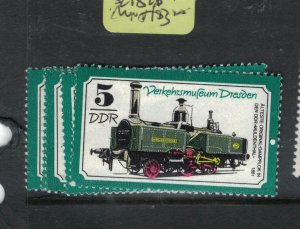 East Germany DDR SC 1848-7 Train MNH (5dyj)