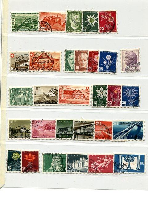 Switzerland Collection on 9 pages mostly used