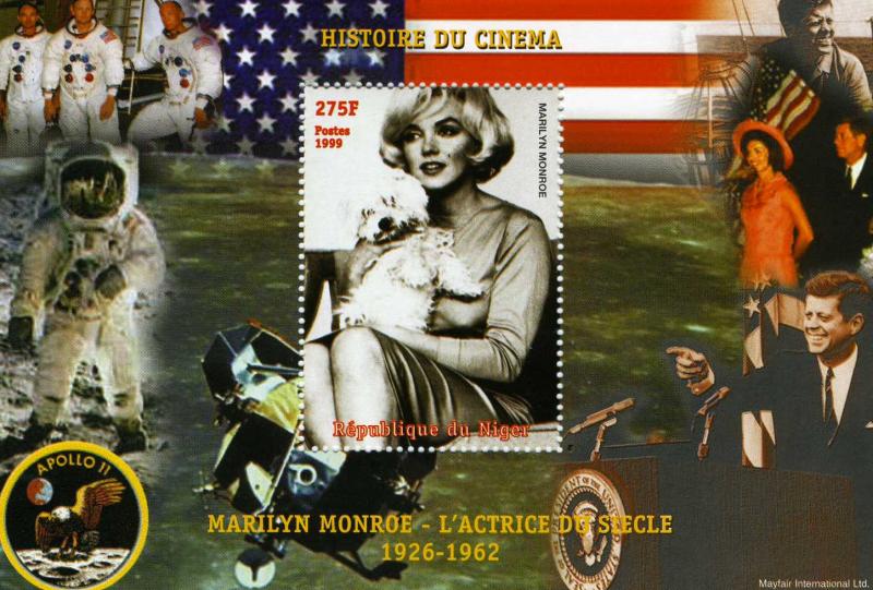 Niger 1999 MARILYN MONROE & JF.Kennedy Apollo 11 s/s Perforated Mint (NH)